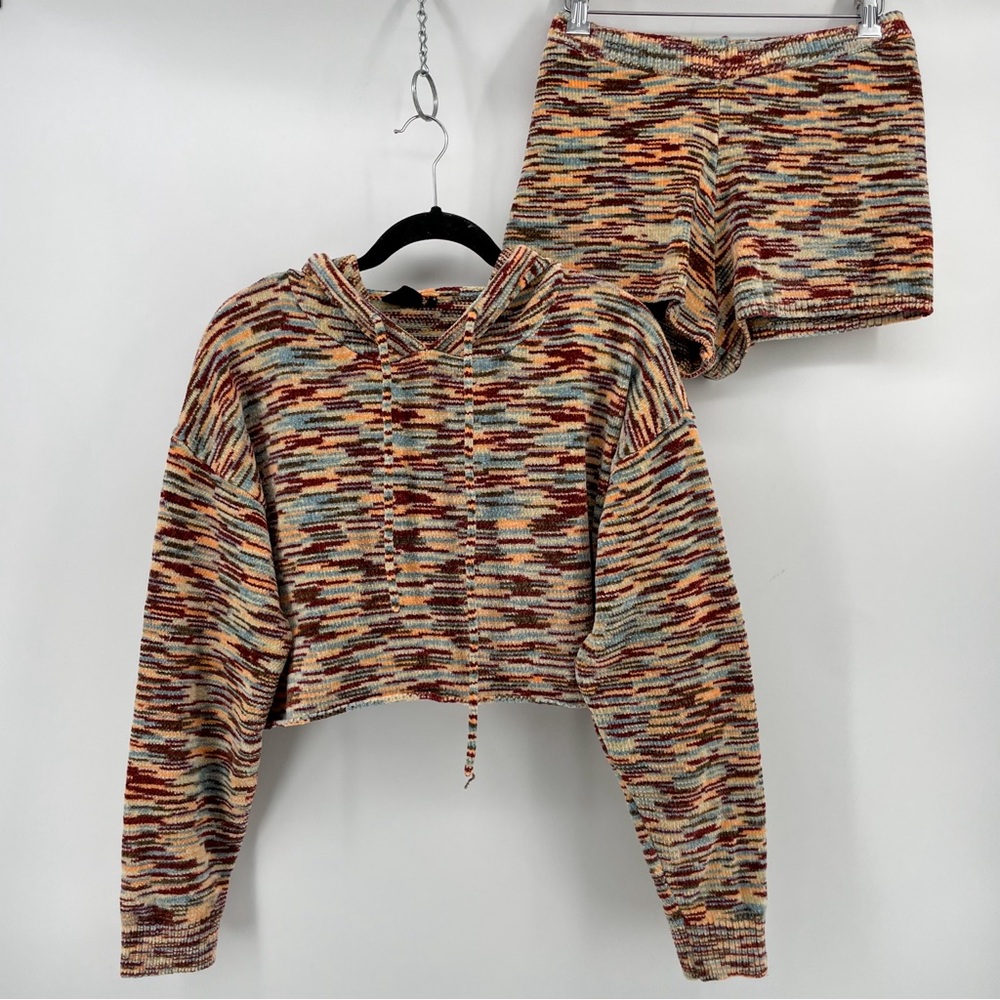 Urban Outfitters Out From Under Loungewear Coord Set Multicolored Marled Knit M